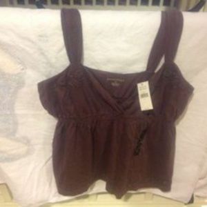 Banana Republic Brown Empire Waist Blouse.. Tank Top/Cami